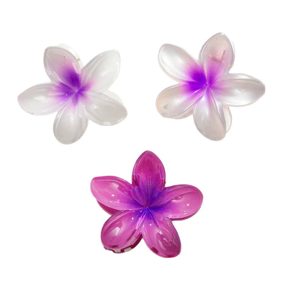 Flower Hairpin Plastic Resin Little Fresh Style Baking Paint Hair Accessories Shark Clip