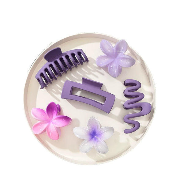 Flower Hairpin Set Acrylic Plumeria Baking Paint For Women