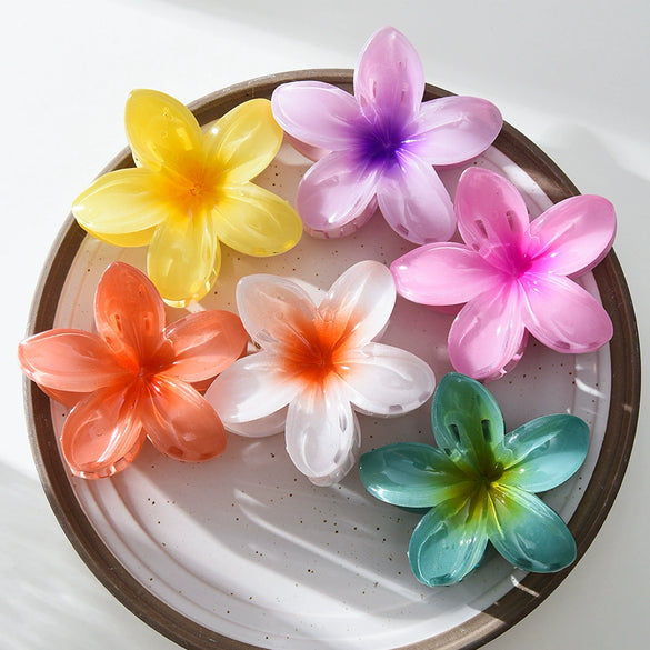 Flower Hairpins Feminine Highend Frangipani Style Electroplated
