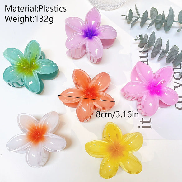 Flower Hairpins Feminine Highend Frangipani Style Electroplated