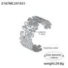 Flower Hollow Opening 316L Stainless Steel Geometric Electroplated Adjustable Bracelet