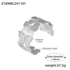 Flower Hollow Opening 316L Stainless Steel Geometric Electroplated Adjustable Bracelet