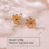 Flower Jewelry Set Stainless Steel Electroplating O Shaped Chain Little Daisy Rhinestones For Women