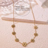 Flower Jewelry Set Stainless Steel Electroplating O Shaped Chain Little Daisy Rhinestones For Women