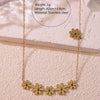 Flower Jewelry Set Stainless Steel Electroplating O Shaped Chain Little Daisy Rhinestones For Women