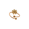 Flower Jewelry Set Stainless Steel Electroplating O Shaped Chain Little Daisy Rhinestones For Women