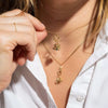 Flower Necklace Copper Rhinestones Electroplated Real Gold Plated Color Preserved