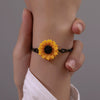 Flower Pattern Resin Bracelet With Electroplating For Women