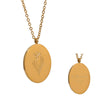 Flower Pattern Titanium Steel And Stainless Steel Gold Inlaid Necklace Ochain