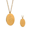 Flower Pattern Titanium Steel And Stainless Steel Gold Inlaid Necklace Ochain