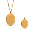 Flower Pattern Titanium Steel And Stainless Steel Gold Inlaid Necklace Ochain