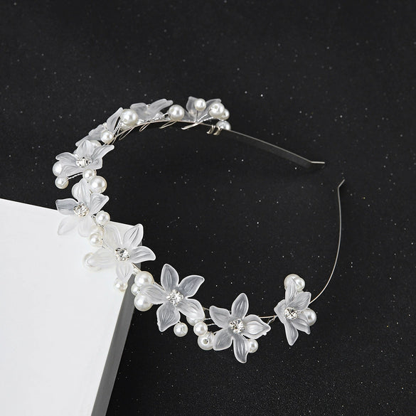 Flower Pearl Hair Band Hair Accessories Acrylic Material
