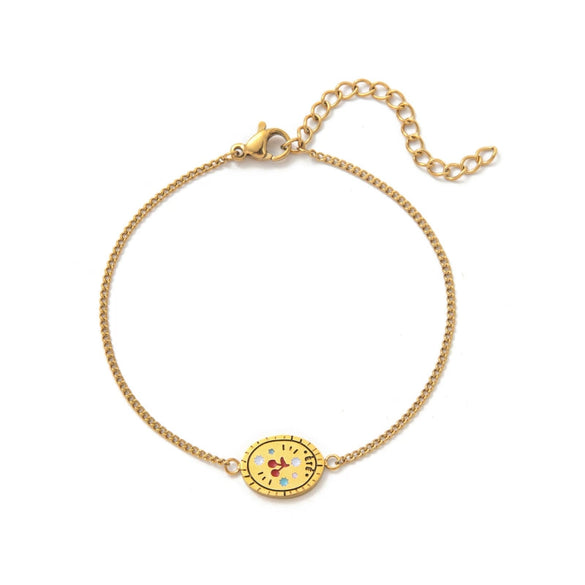 Flower Series Titanium Steel Retro Exquisite Electroplated Jewelry Necklace Bracelet For Women