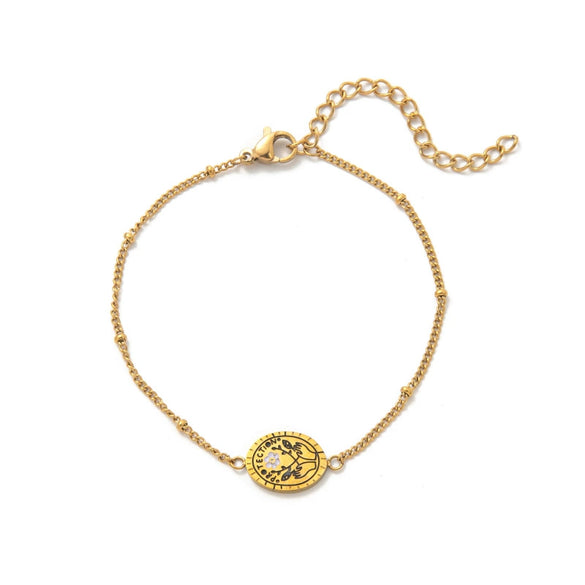 Flower Series Titanium Steel Retro Exquisite Electroplated Jewelry Necklace Bracelet For Women