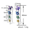 Flower Trumpet Earrings Copper With Zirconia For Women