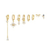 Flower Zircon Earrings Copper S925 Silver Needle 18K Plated Fashion Women's Earrings Set