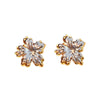 Flowershaped Titanium Steel Earrings Gold And Silver Twocolor Electroplated Stainless Steel Jewelry Couple Style