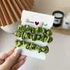 Fluorescent Color Cloth Scrunchie Hair Ring Natural Style Elastic Hair Tie For Girls Spring Summer All Match Hair Accessory