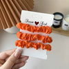 Fluorescent Color Cloth Scrunchie Hair Ring Natural Style Elastic Hair Tie For Girls Spring Summer All Match Hair Accessory