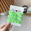 Fluorescent Color Cloth Scrunchie Hair Ring Natural Style Elastic Hair Tie For Girls Spring Summer All Match Hair Accessory