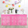 Fluorescent Macaron Pattern Rain Silk Table Skirt For Party Decor With Tassel