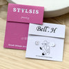 Folding Jewelry Earrings Bracelet Cardboard Packaging Label Back Card With Logo Design