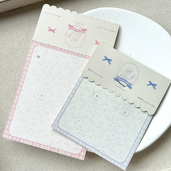 Folding Jewelry Earrings Bracelet Cardboard Packaging Label Back Card With Logo Design