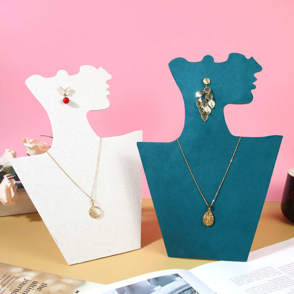 Folding Jewelry Rack Flannel Portrait Splicing Display Stand For Necklace Earrings