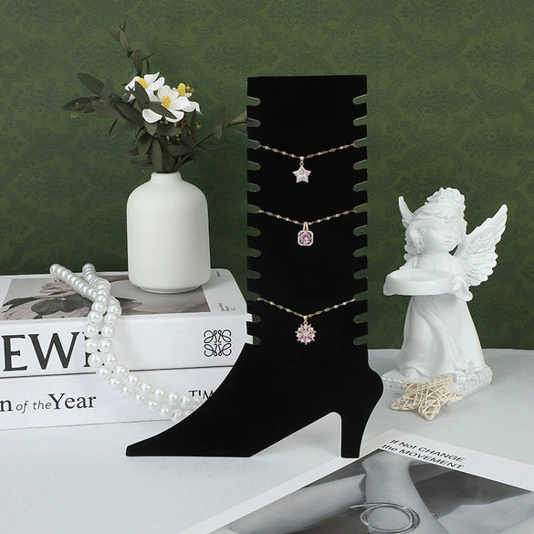 Folding Jewelry Rack Flannel Portrait Splicing For Necklace Anklet Pendant Display