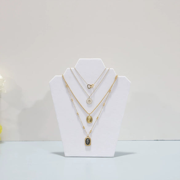 Folding Jewelry Rack Flannel Splicing Highend Portrait Style For Jewelry Display