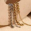 Foot Accessories Stainless Steel 14K Gold Plated Geometric Round Chain Anklet For Women