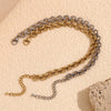 Foot Accessories Stainless Steel 14K Gold Plated Geometric Round Chain Anklet For Women