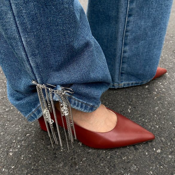 Foot Chain Iron Coppercladiron Turquoise Alloy Rivet Hiphop Multilayer Tassel Women