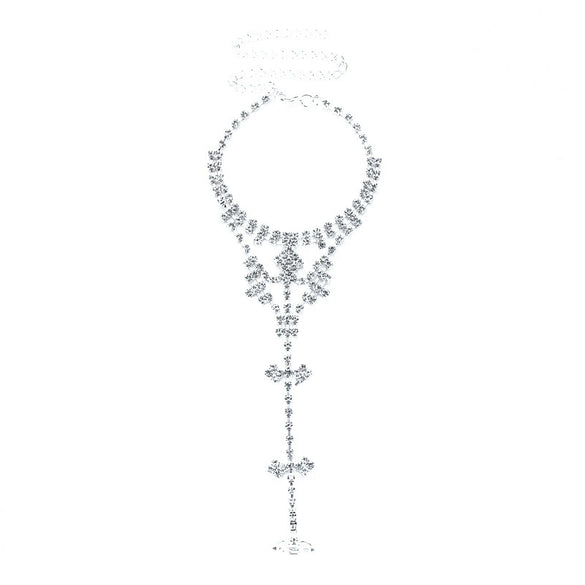 Foot Fashion Crystal Tassel Toe Anklet Geometric Alloy Inlaid Artificial Gemstones And Semiprecious Stones Women's