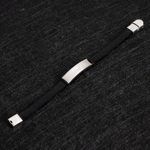 Foreign Trade Men'S Business Stainless Steel Bracelet Couple DIY Gift Engraving Bracelets Personalized Bracelet