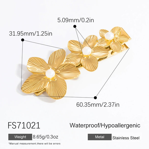 Forged Hair Band Pendant With Large Flower Ocean Series Simple Ball Design