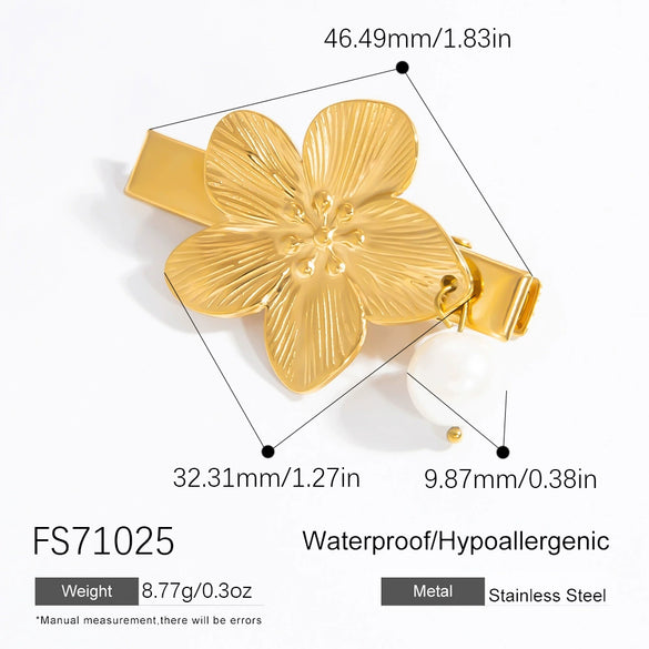 Forged Hair Band Pendant With Large Flower Ocean Series Simple Ball Design