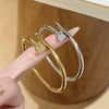 Fourleaf Flowershaped Titanium Steel Bracelet Light Luxury Style Plants And Flowers Pattern Polish Vacuum Electroplating