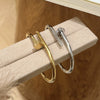 Fourleaf Flowershaped Titanium Steel Bracelet Light Luxury Style Plants And Flowers Pattern Polish Vacuum Electroplating