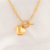 Fragrance Jewelry Titanium Steel Ushaped Heart Clavicle Necklace With Electroplating