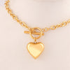 Fragrance Jewelry Titanium Steel Ushaped Heart Clavicle Necklace With Electroplating