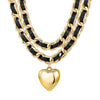 Fragrance Necklace Alloy Velvet Bamboo Chain Heart Shape Electroplating For Women