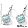Fragrant Fourleaf Clover Earrings Copper Zircon Glass Geometric Fashion Electroplating