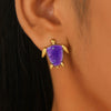 Fragrant Retro Vintage Style Stainless Steel Heart Shape Electroplated Earrings For Women