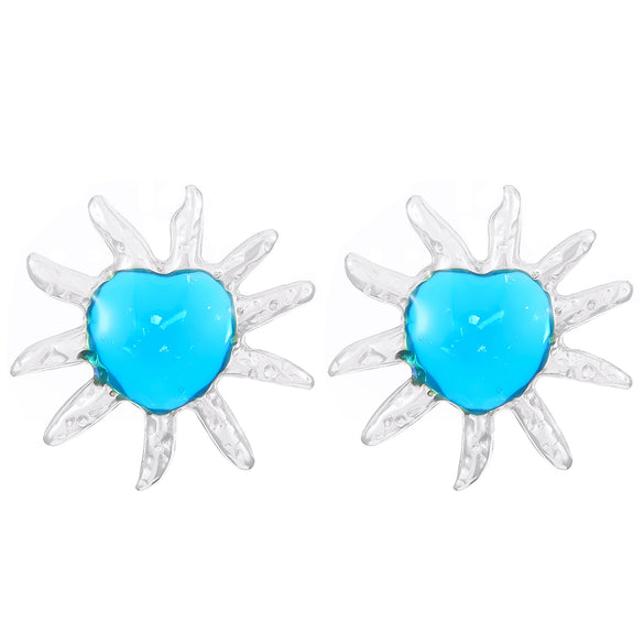 Fragrant Retro Vintage Style Stainless Steel Heart Shape Electroplated Earrings For Women