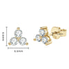 Fragrant Style Classic Fourleaf Clover Women's Earrings Moissanite S925 Sterling Silver 18K Gold Plated