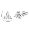 Fragrant Style Classic Fourleaf Clover Women's Earrings Moissanite S925 Sterling Silver 18K Gold Plated