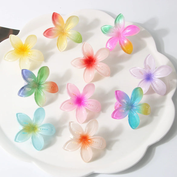 Frangipani Flower Hairpin Hair Accessory For Women Baking Varnish Gripper