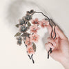 French Retro Handmade Beaded Flower Hairpin Exquisite Fabric Embroidered Floral Headpiece Sweet Women’s Hair Accessory