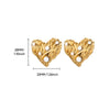 French Retro Stainless Steel Electroplated Flower Imitation Pearl Earrings For Women
